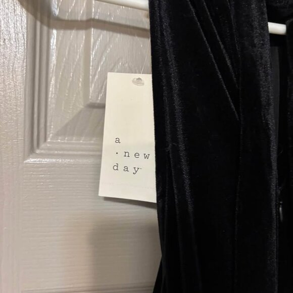 NWT a new day (that is the name of the Target brand) Black Velvet Jumpsuit - Picture 6 of 6